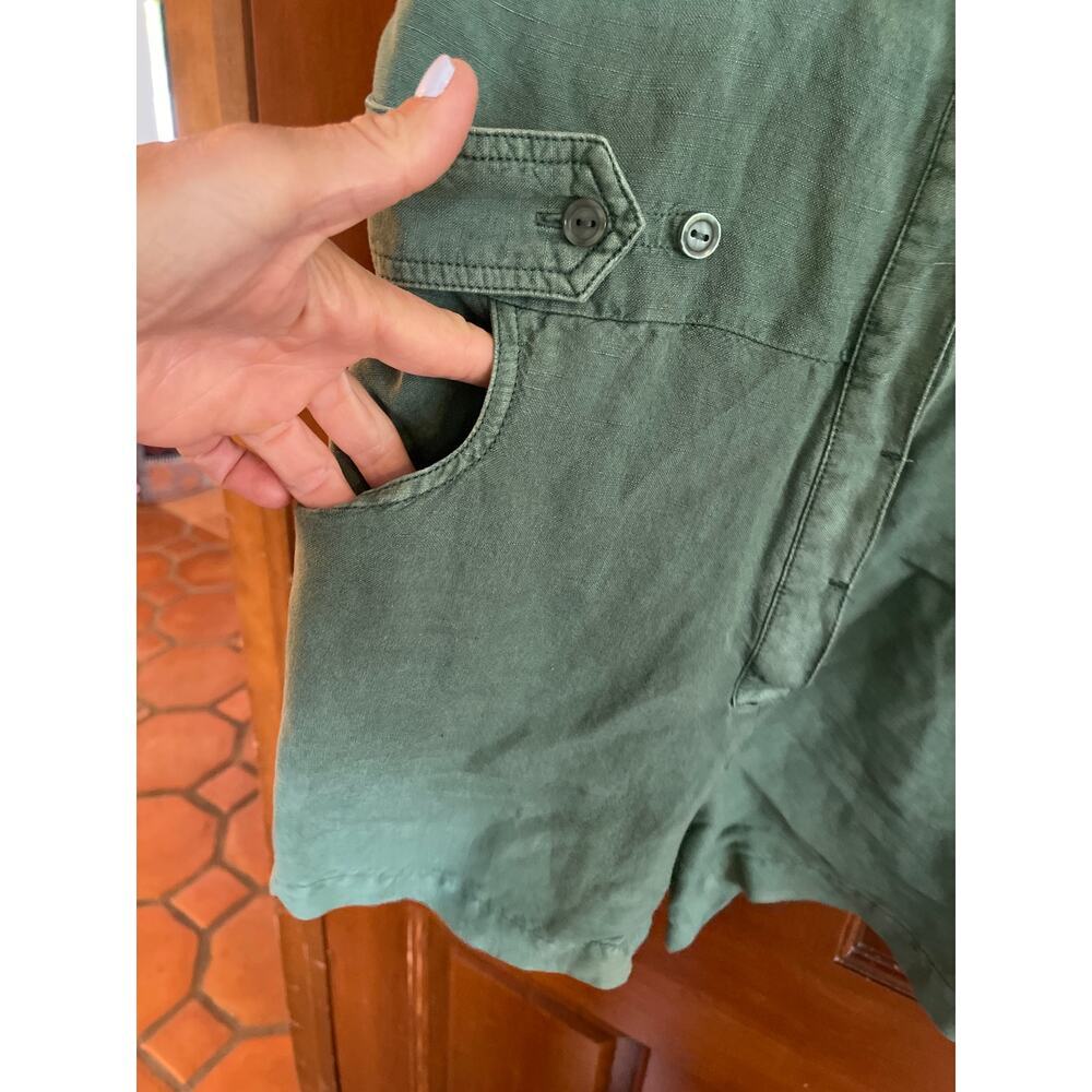 YFB Young Broke Fabulous Hudson Linen Blend Marine Green Utility style M - Picture 2 of 7